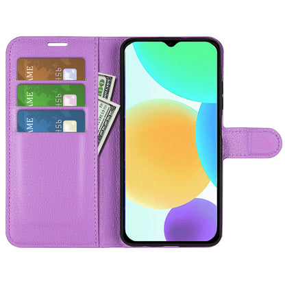 For Infinix Smart 6 Wallet Anti-drop Shell Litchi Texture PU Leather Flip Stand Phone Case Cover