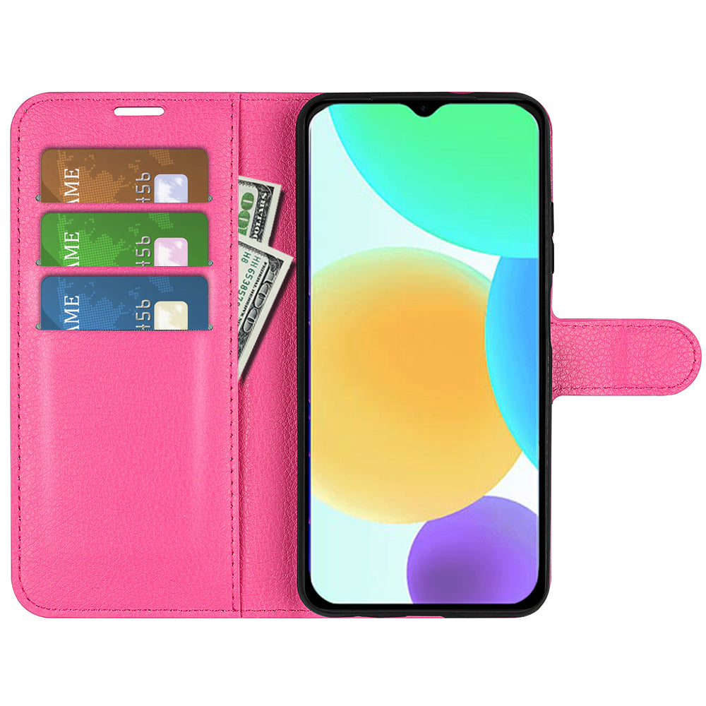For Infinix Smart 6 Wallet Anti-drop Shell Litchi Texture PU Leather Flip Stand Phone Case Cover