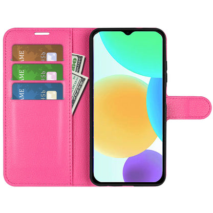 For Infinix Smart 6 Wallet Anti-drop Shell Litchi Texture PU Leather Flip Stand Phone Case Cover