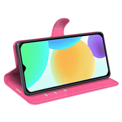 For Infinix Smart 6 Wallet Anti-drop Shell Litchi Texture PU Leather Flip Stand Phone Case Cover