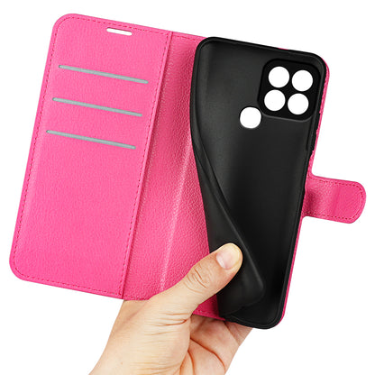 For Infinix Smart 6 Wallet Anti-drop Shell Litchi Texture PU Leather Flip Stand Phone Case Cover