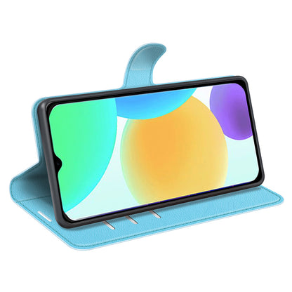 For Infinix Smart 6 Wallet Anti-drop Shell Litchi Texture PU Leather Flip Stand Phone Case Cover