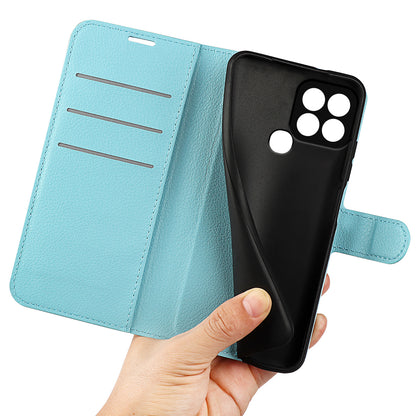 For Infinix Smart 6 Wallet Anti-drop Shell Litchi Texture PU Leather Flip Stand Phone Case Cover