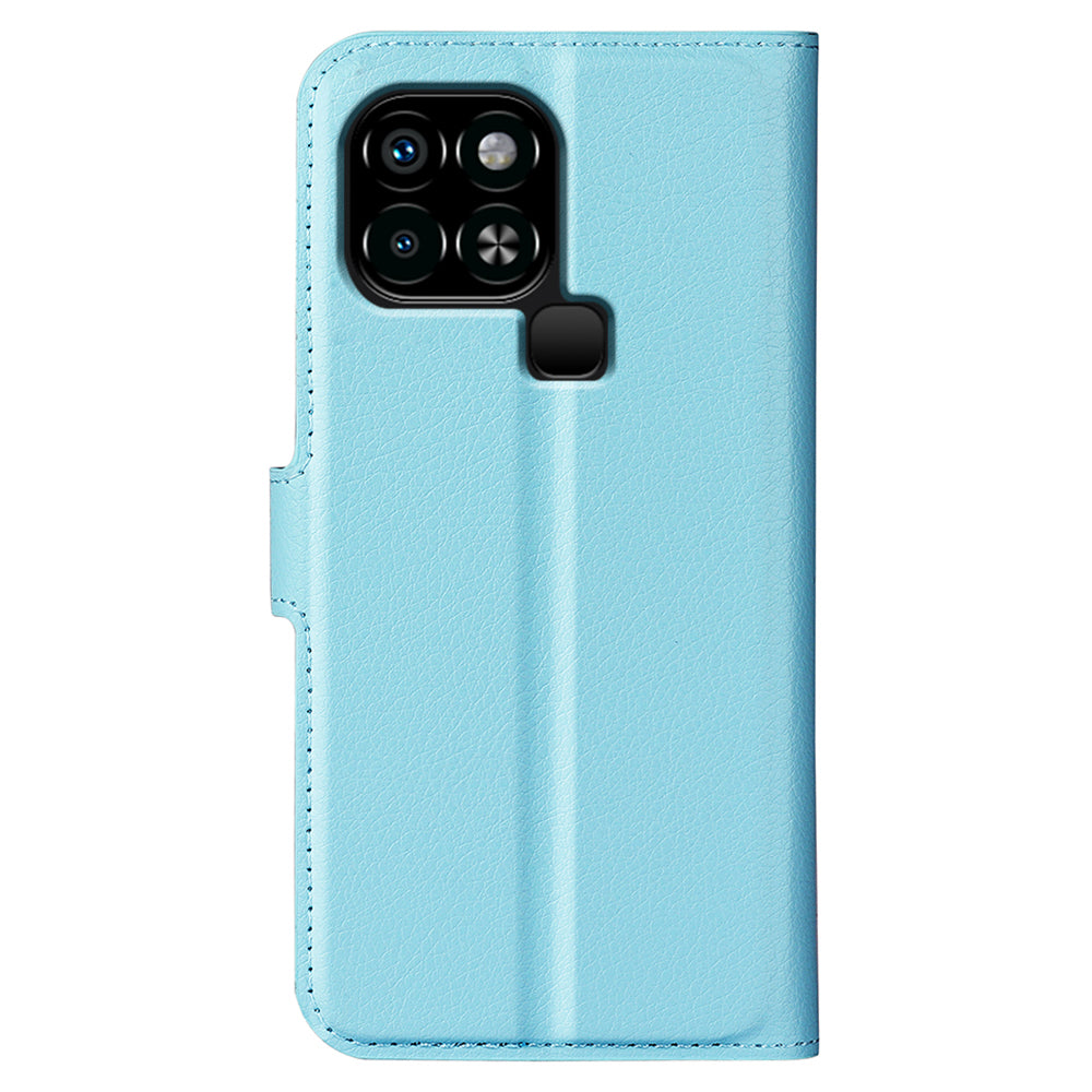 For Infinix Smart 6 Wallet Anti-drop Shell Litchi Texture PU Leather Flip Stand Phone Case Cover