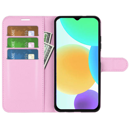 For Infinix Smart 6 Wallet Anti-drop Shell Litchi Texture PU Leather Flip Stand Phone Case Cover