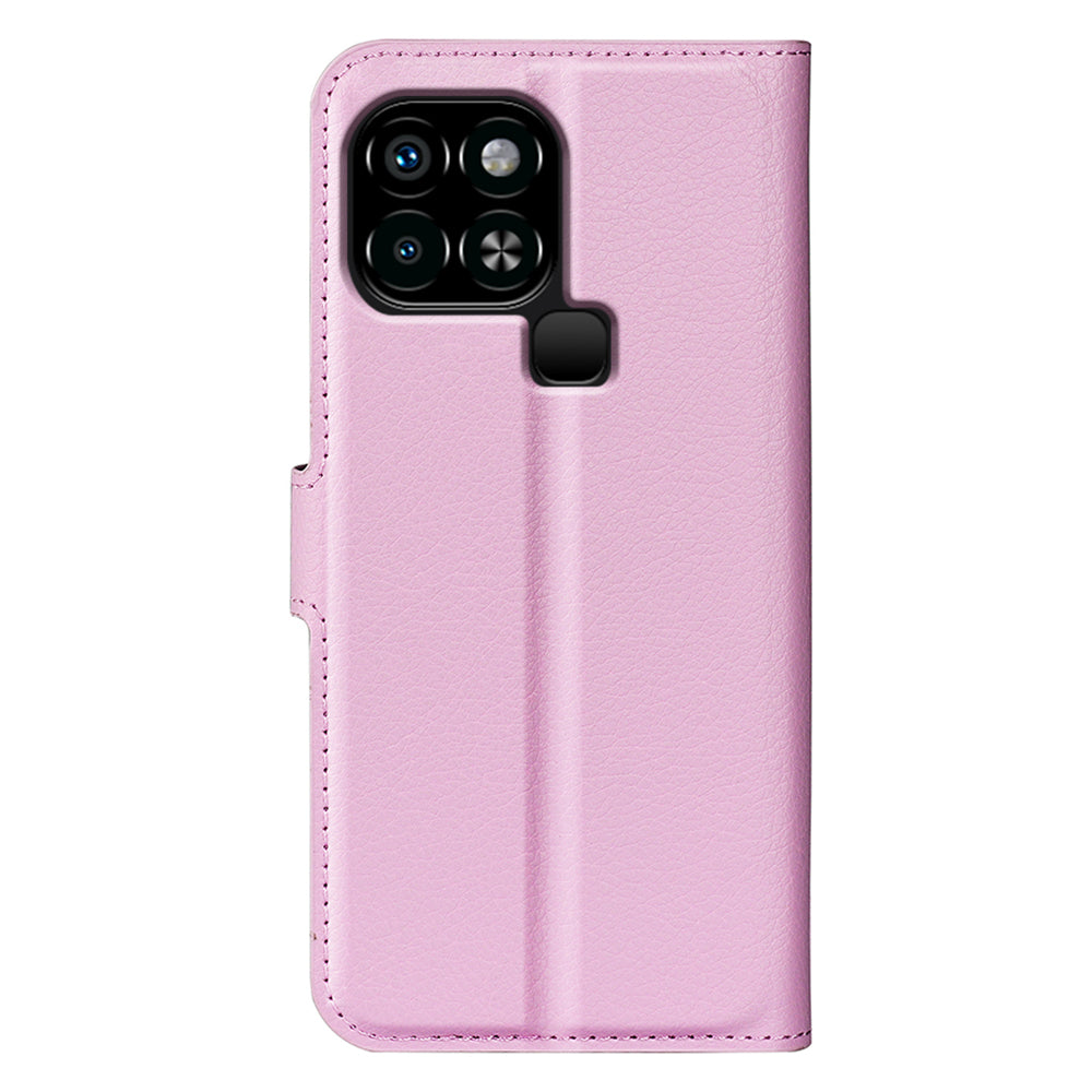 For Infinix Smart 6 Wallet Anti-drop Shell Litchi Texture PU Leather Flip Stand Phone Case Cover