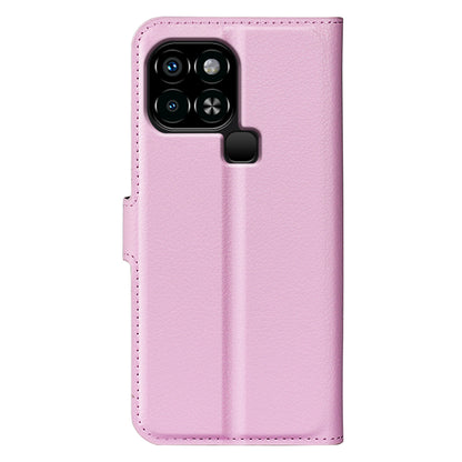 For Infinix Smart 6 Wallet Anti-drop Shell Litchi Texture PU Leather Flip Stand Phone Case Cover