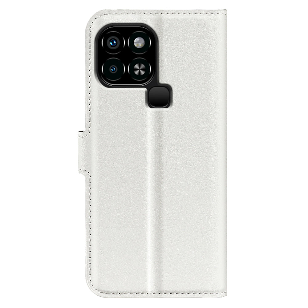 For Infinix Smart 6 Wallet Anti-drop Shell Litchi Texture PU Leather Flip Stand Phone Case Cover