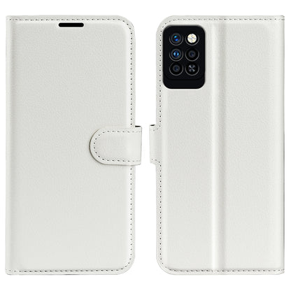 For Infinix Note 10 Pro Litchi Texture PU Leather Wallet Anti-drop Shell Flip Stand Phone Case