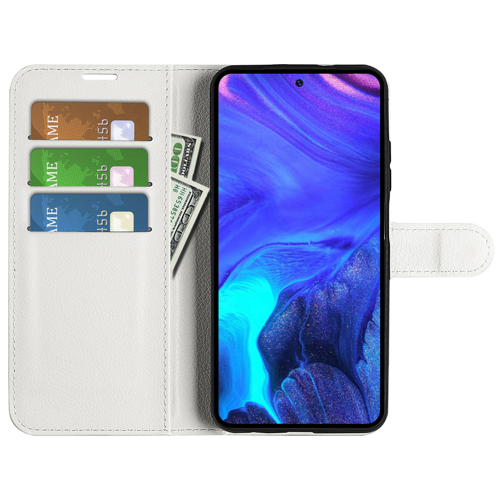 For Infinix Note 10 Pro Litchi Texture PU Leather Wallet Anti-drop Shell Flip Stand Phone Case