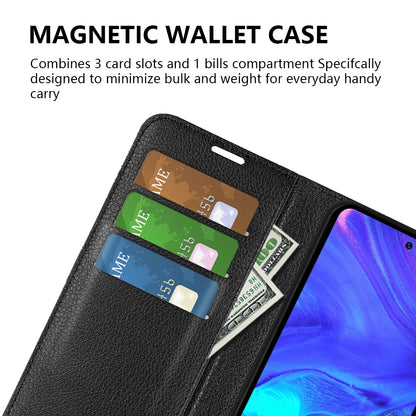 For Infinix Note 10 Pro Litchi Texture PU Leather Wallet Anti-drop Shell Flip Stand Phone Case