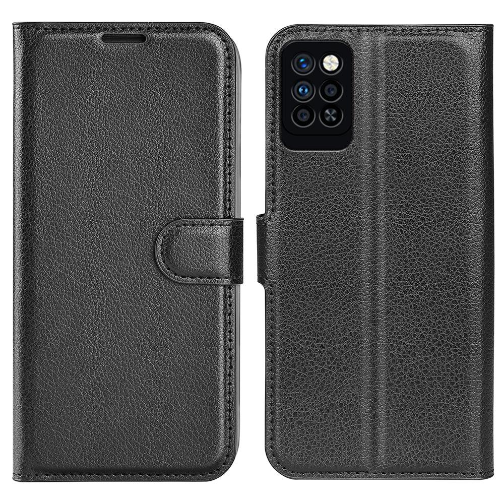 For Infinix Note 10 Pro Litchi Texture PU Leather Wallet Anti-drop Shell Flip Stand Phone Case