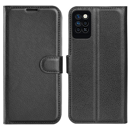 For Infinix Note 10 Pro Litchi Texture PU Leather Wallet Anti-drop Shell Flip Stand Phone Case