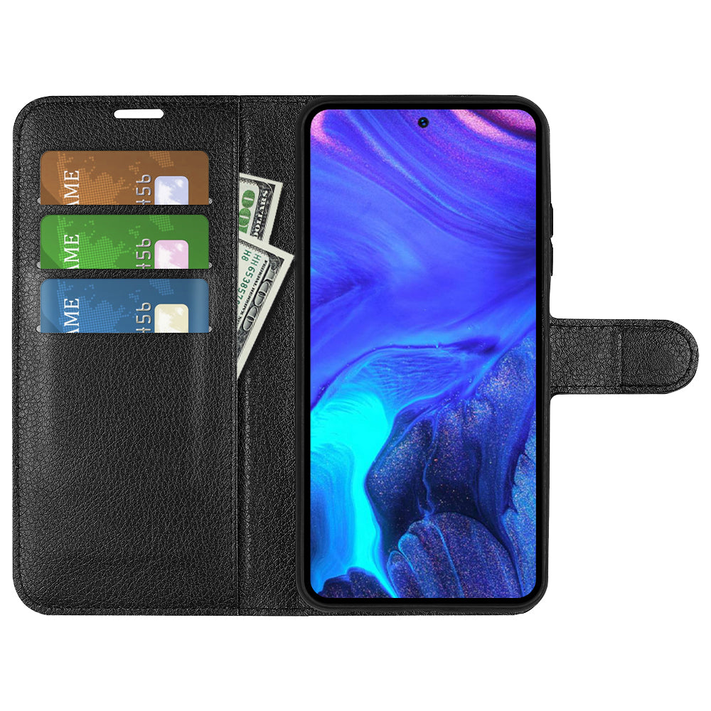 For Infinix Note 10 Pro Litchi Texture PU Leather Wallet Anti-drop Shell Flip Stand Phone Case