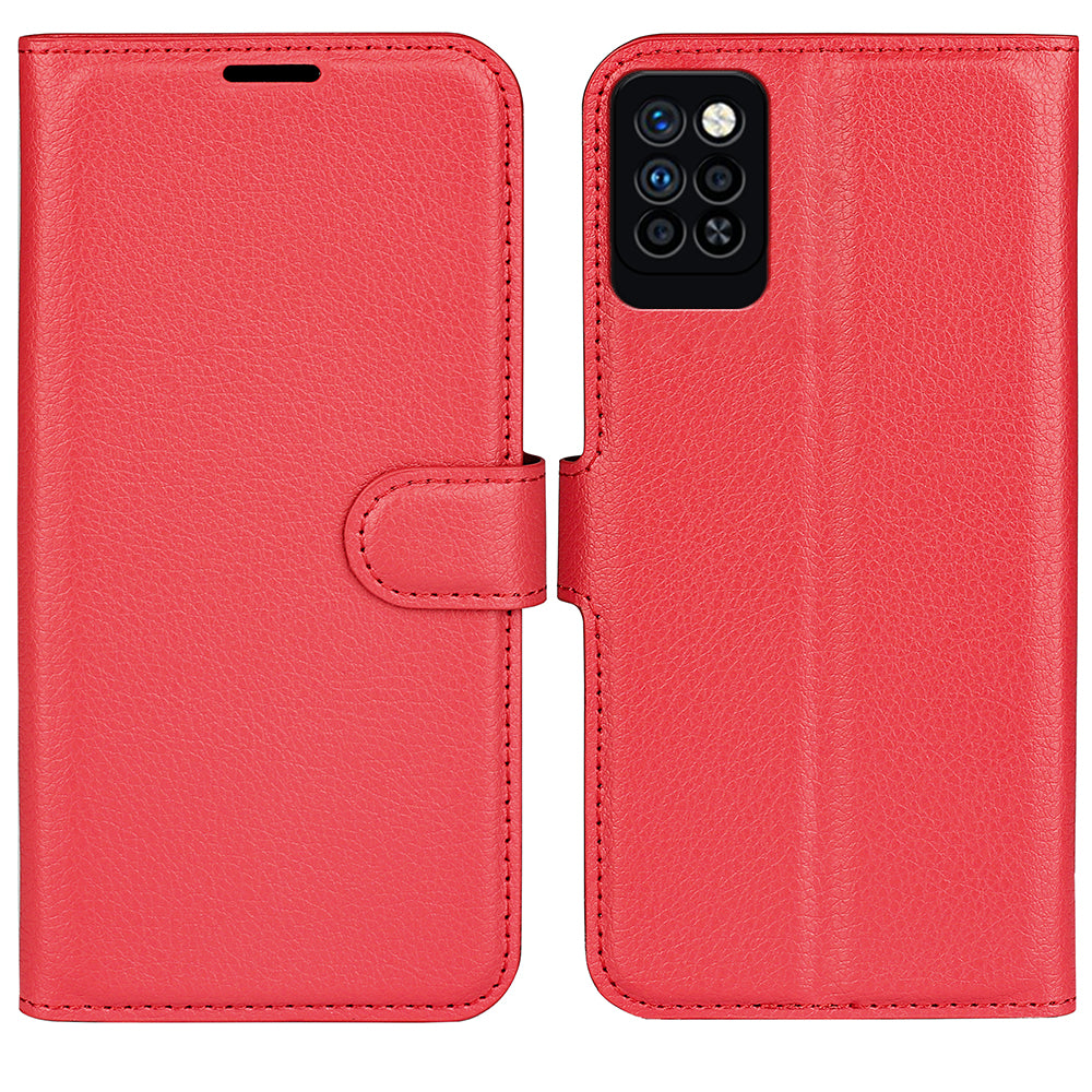 For Infinix Note 10 Pro Litchi Texture PU Leather Wallet Anti-drop Shell Flip Stand Phone Case