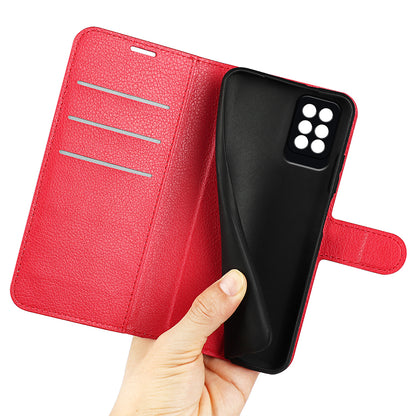 For Infinix Note 10 Pro Litchi Texture PU Leather Wallet Anti-drop Shell Flip Stand Phone Case