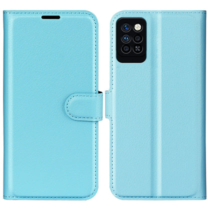 For Infinix Note 10 Pro Litchi Texture PU Leather Wallet Anti-drop Shell Flip Stand Phone Case
