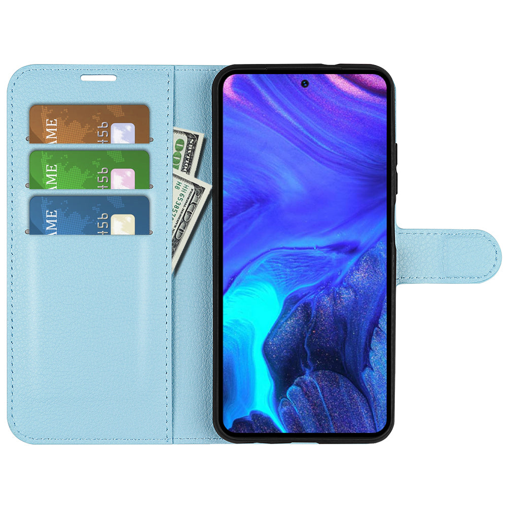 For Infinix Note 10 Pro Litchi Texture PU Leather Wallet Anti-drop Shell Flip Stand Phone Case