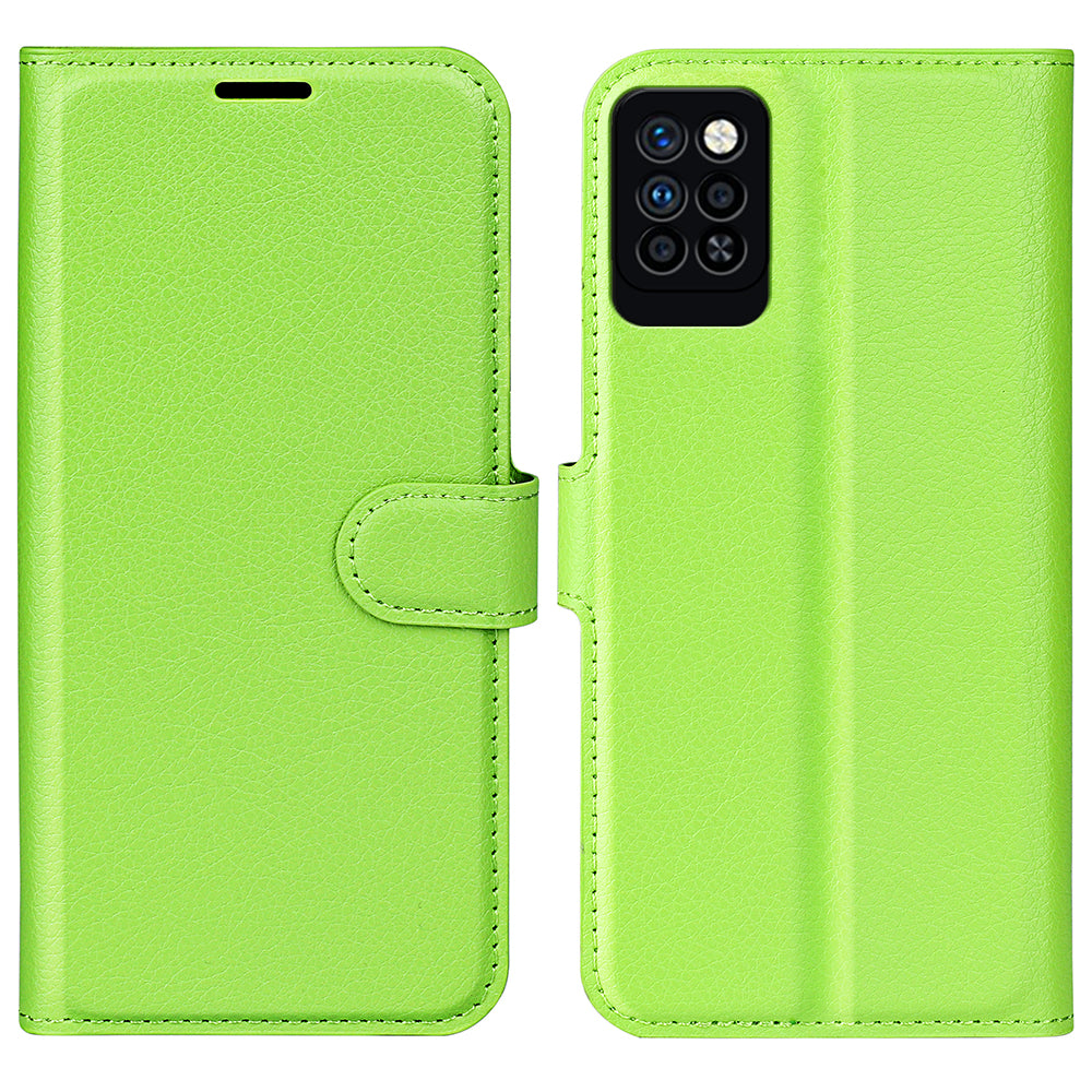 For Infinix Note 10 Pro Litchi Texture PU Leather Wallet Anti-drop Shell Flip Stand Phone Case