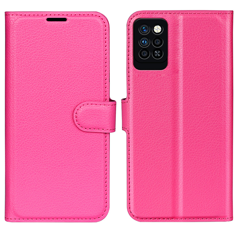 For Infinix Note 10 Pro Litchi Texture PU Leather Wallet Anti-drop Shell Flip Stand Phone Case