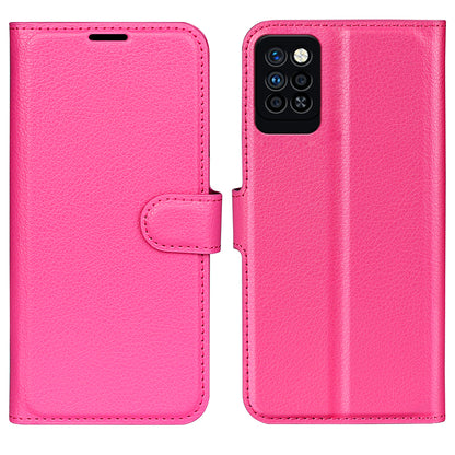 For Infinix Note 10 Pro Litchi Texture PU Leather Wallet Anti-drop Shell Flip Stand Phone Case