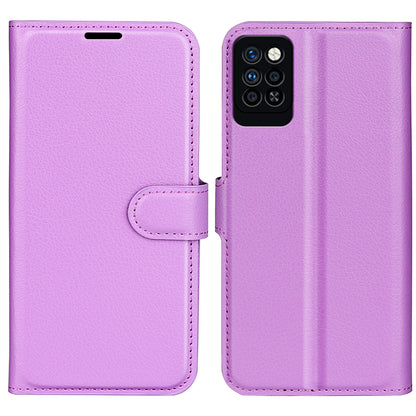 For Infinix Note 10 Pro Litchi Texture PU Leather Wallet Anti-drop Shell Flip Stand Phone Case