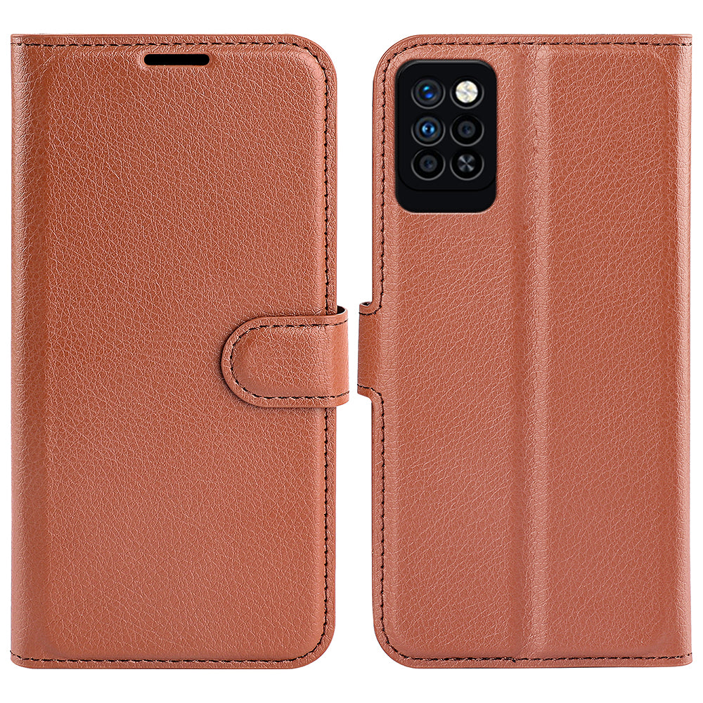 For Infinix Note 10 Pro Litchi Texture PU Leather Wallet Anti-drop Shell Flip Stand Phone Case