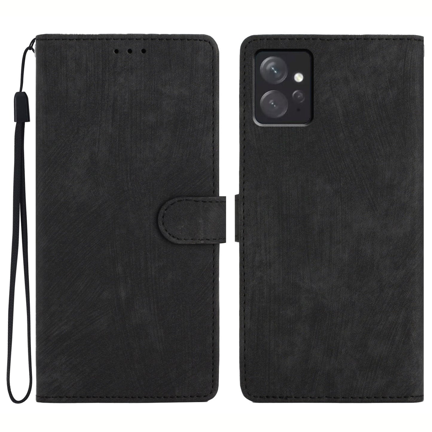 Leather Phone Case for Xiaomi Redmi Note 12 4G , Skin-touch Wallet Stand Cover