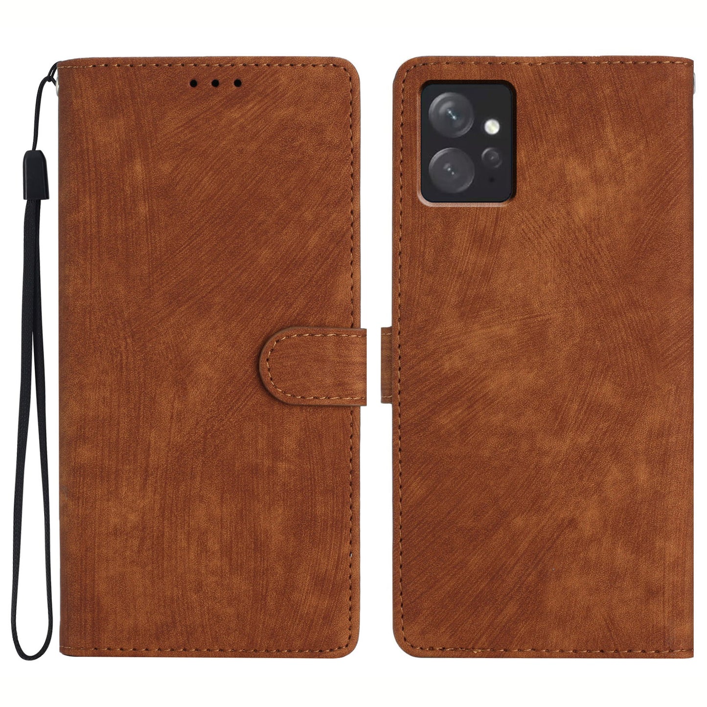 Leather Phone Case for Xiaomi Redmi Note 12 4G , Skin-touch Wallet Stand Cover