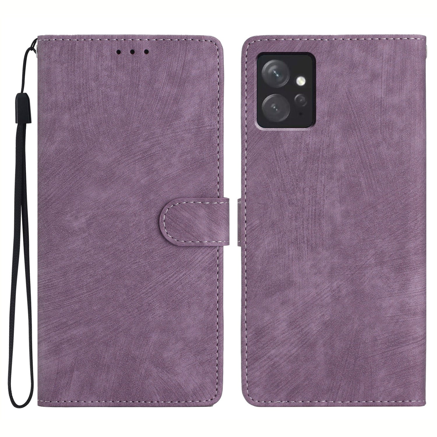 Leather Phone Case for Xiaomi Redmi Note 12 4G , Skin-touch Wallet Stand Cover