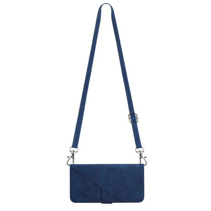 YB Imprinting Series-2 For Nokia C12 4G / C12 Pro / C12 Plus PU Leather Anti-drop Phone Case Imprinted Lines Stand Wallet Cover