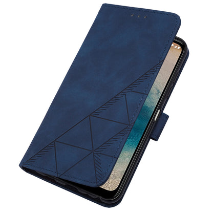 YB Imprinting Series-2 For Nokia G22 Anti-scratch PU Leather Phone Case Imprinted Lines Stand Wallet Cover