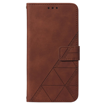 YB Imprinting Series-2 For Realme C55 PU Leather Phone Case Imprinted Lines Stand Wallet Drop-proof Cover