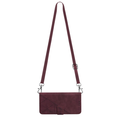 YB Imprinting Series-2 For Xiaomi 13 5G Imprinted Lines Wallet Cover Leather Phone Case with Stand