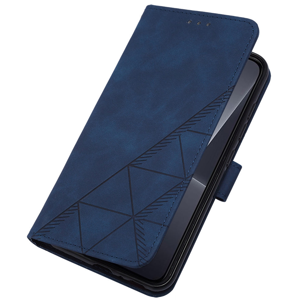 YB Imprinting Series-2 For Xiaomi 13 Pro 5G Anti-scratch Leather Phone Case Imprinted Lines Wallet Cover with Stand