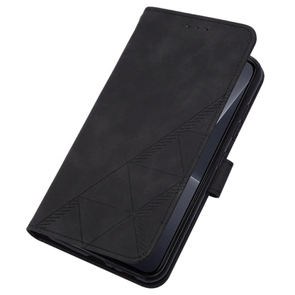 YB Imprinting Series-2 For Xiaomi 13 Pro 5G Anti-scratch Leather Phone Case Imprinted Lines Wallet Cover with Stand