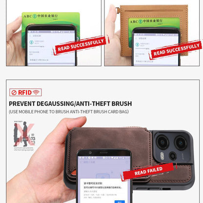 Kickstand Phone Case for Xiaomi Redmi Note 12 5G (China) / (India) / (Global) / Poco X5 5G , PU Leather Coated TPU RFID Blocking Wallet Back Cover