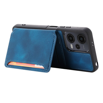 Kickstand Phone Case for Xiaomi Redmi Note 12 5G (China) / (India) / (Global) / Poco X5 5G , PU Leather Coated TPU RFID Blocking Wallet Back Cover