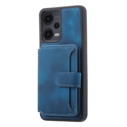 Kickstand Phone Case for Xiaomi Redmi Note 12 5G (China) / (India) / (Global) / Poco X5 5G , PU Leather Coated TPU RFID Blocking Wallet Back Cover