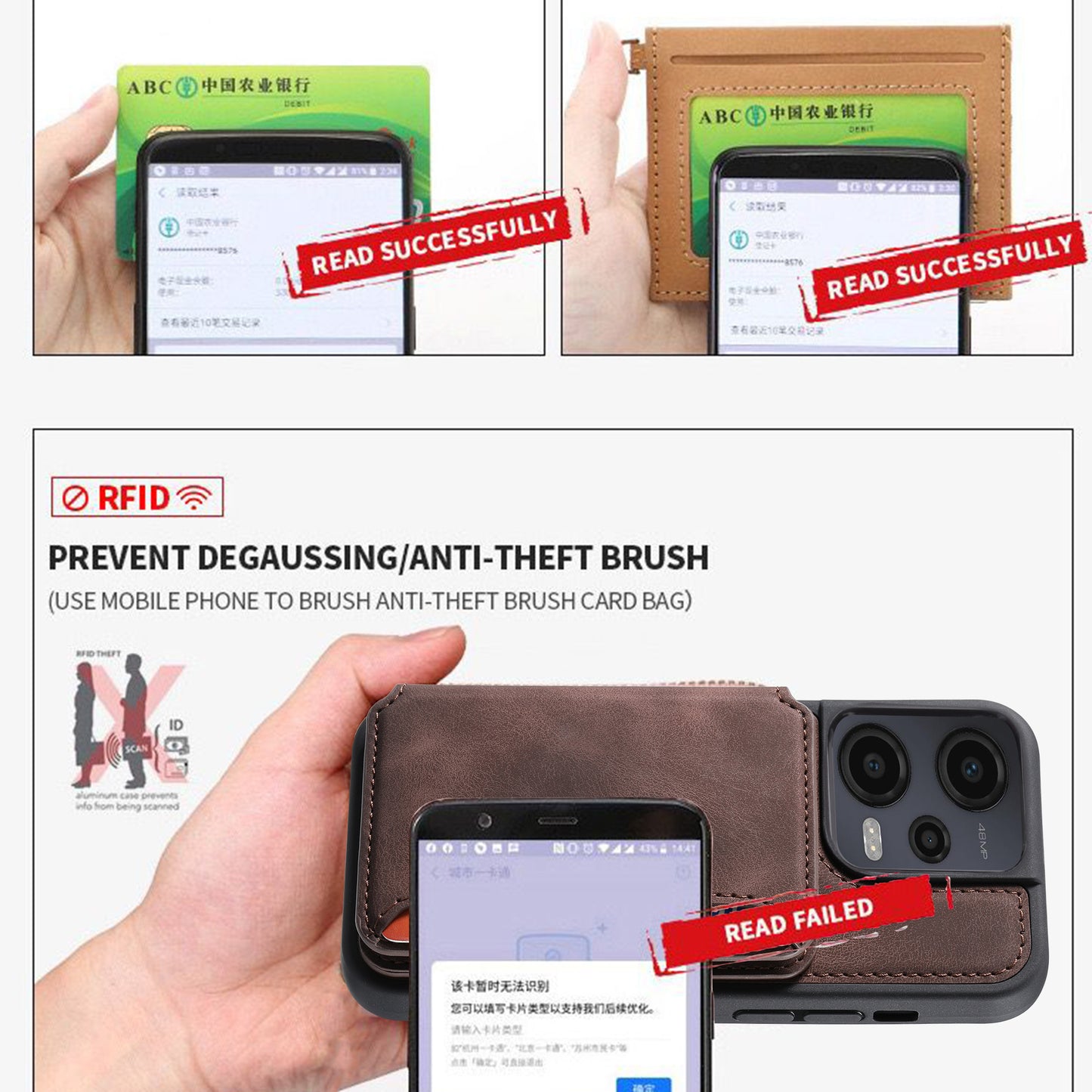 Kickstand Phone Case for Xiaomi Redmi Note 12 5G (China) / (India) / (Global) / Poco X5 5G , PU Leather Coated TPU RFID Blocking Wallet Back Cover