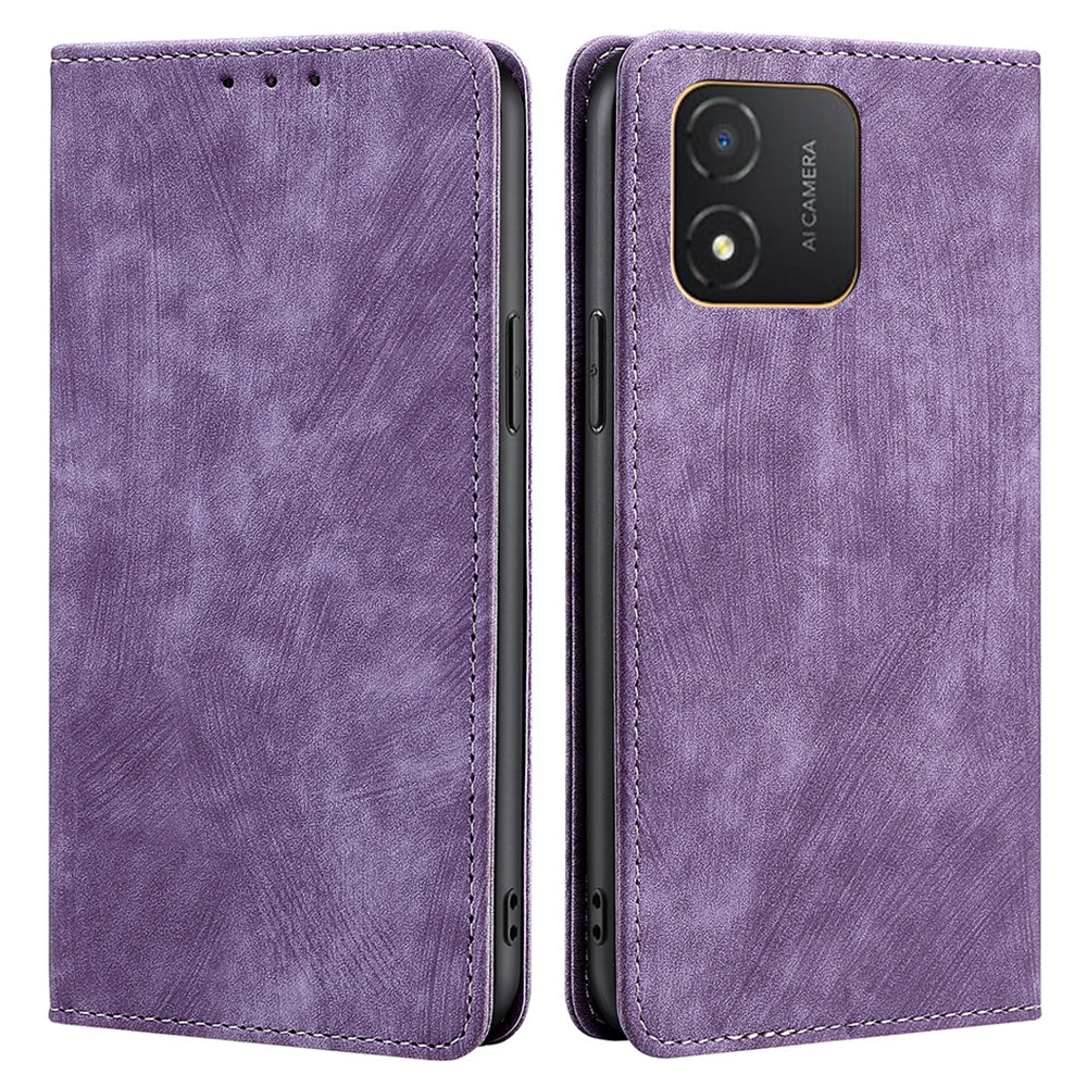 For Honor X5 4G Shockproof PU Leather RFID Blocking Phone Case Stand Wallet Flip Cover