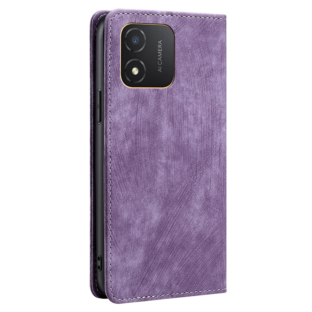 For Honor X5 4G Shockproof PU Leather RFID Blocking Phone Case Stand Wallet Flip Cover