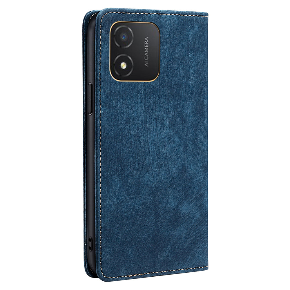 For Honor X5 4G Shockproof PU Leather RFID Blocking Phone Case Stand Wallet Flip Cover