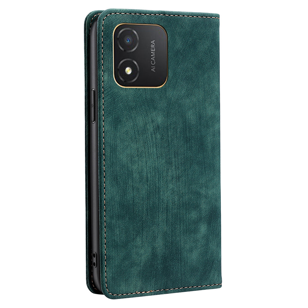 For Honor X5 4G Shockproof PU Leather RFID Blocking Phone Case Stand Wallet Flip Cover