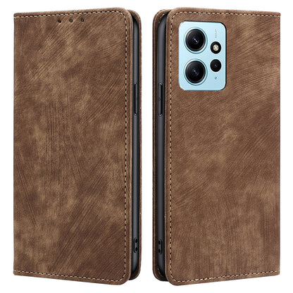 For Xiaomi Redmi Note 12 4G PU Leather RFID Blocking Phone Case Stand Wallet Drop-proof Flip Cover