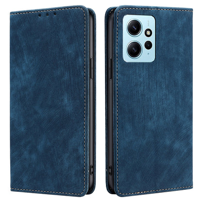 For Xiaomi Redmi Note 12 4G PU Leather RFID Blocking Phone Case Stand Wallet Drop-proof Flip Cover