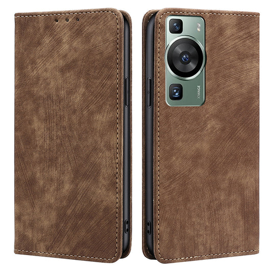 For Huawei P60 / P60 Pro PU Leather Stand Wallet RFID Blocking Phone Case Anti-scratch Flip Cover