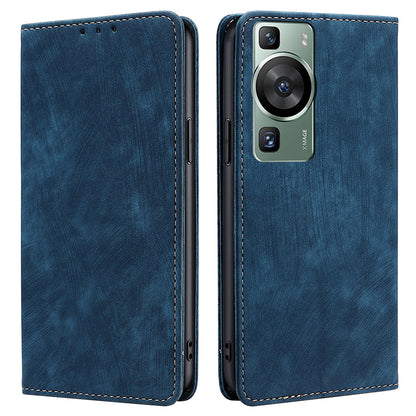For Huawei P60 / P60 Pro PU Leather Stand Wallet RFID Blocking Phone Case Anti-scratch Flip Cover