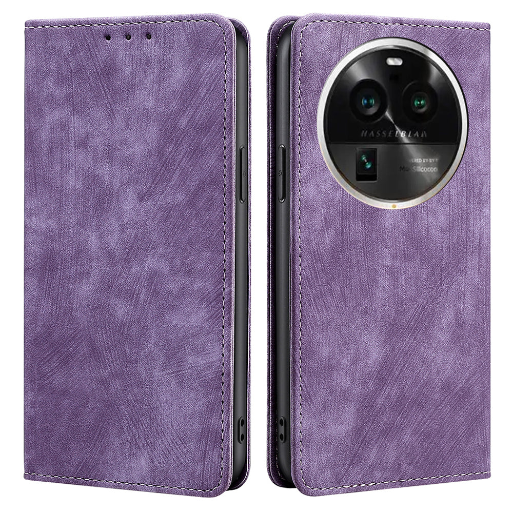 For Oppo Find X6 Pro PU Leather Stand Wallet RFID Blocking Drop-proof Phone Case Flip Cover