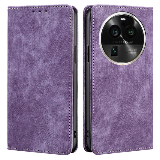 For Oppo Find X6 Pro PU Leather Stand Wallet RFID Blocking Drop-proof Phone Case Flip Cover